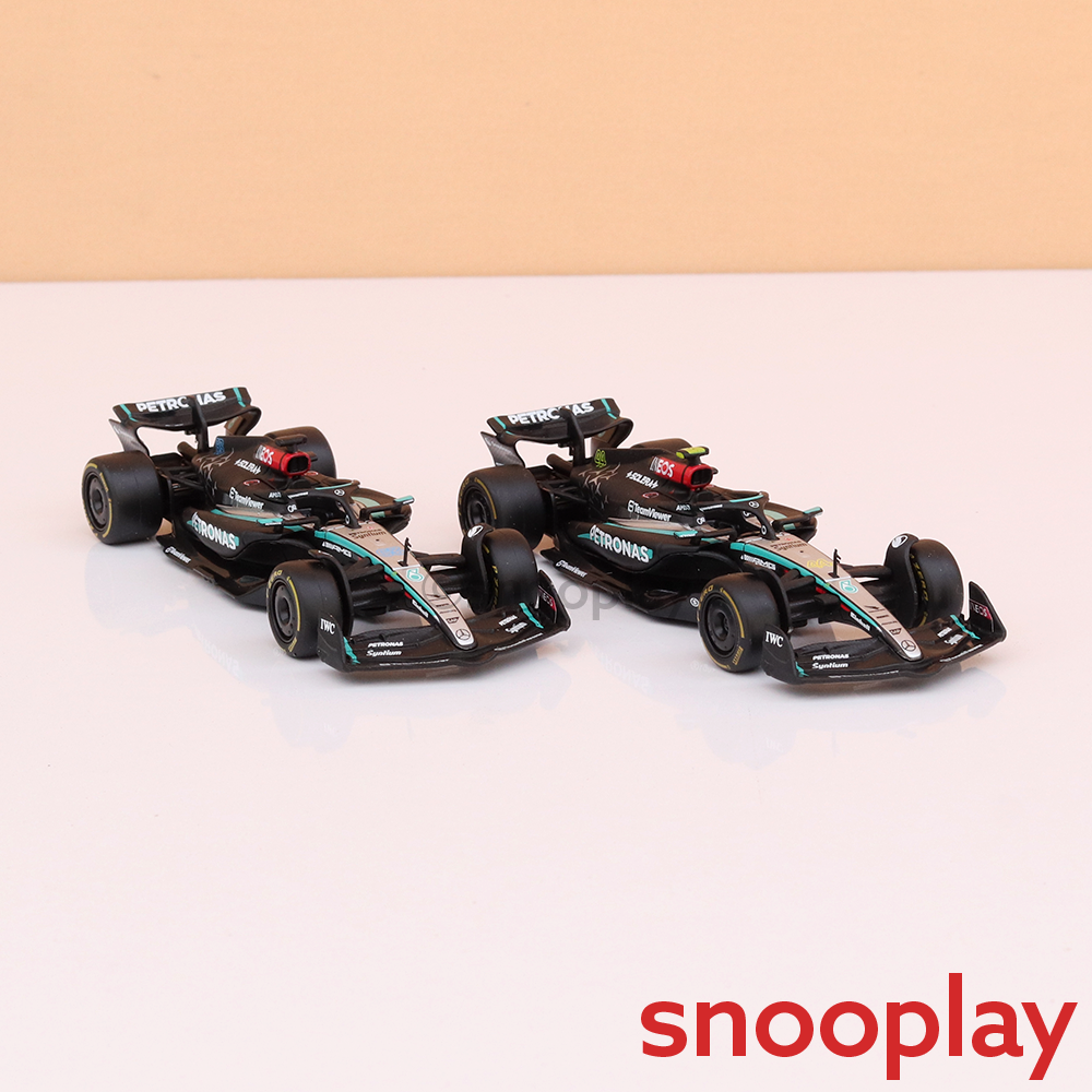Bburago Set of 2 Original Mercedes F1W15 Licensed Diecast Car | 1:43 Scale Model (14 Years Till Grown Ups)