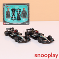 Bburago Set of 2 Original Mercedes F1W15 Licensed Diecast Car | 1:43 Scale Model (14 Years Till Grown Ups)