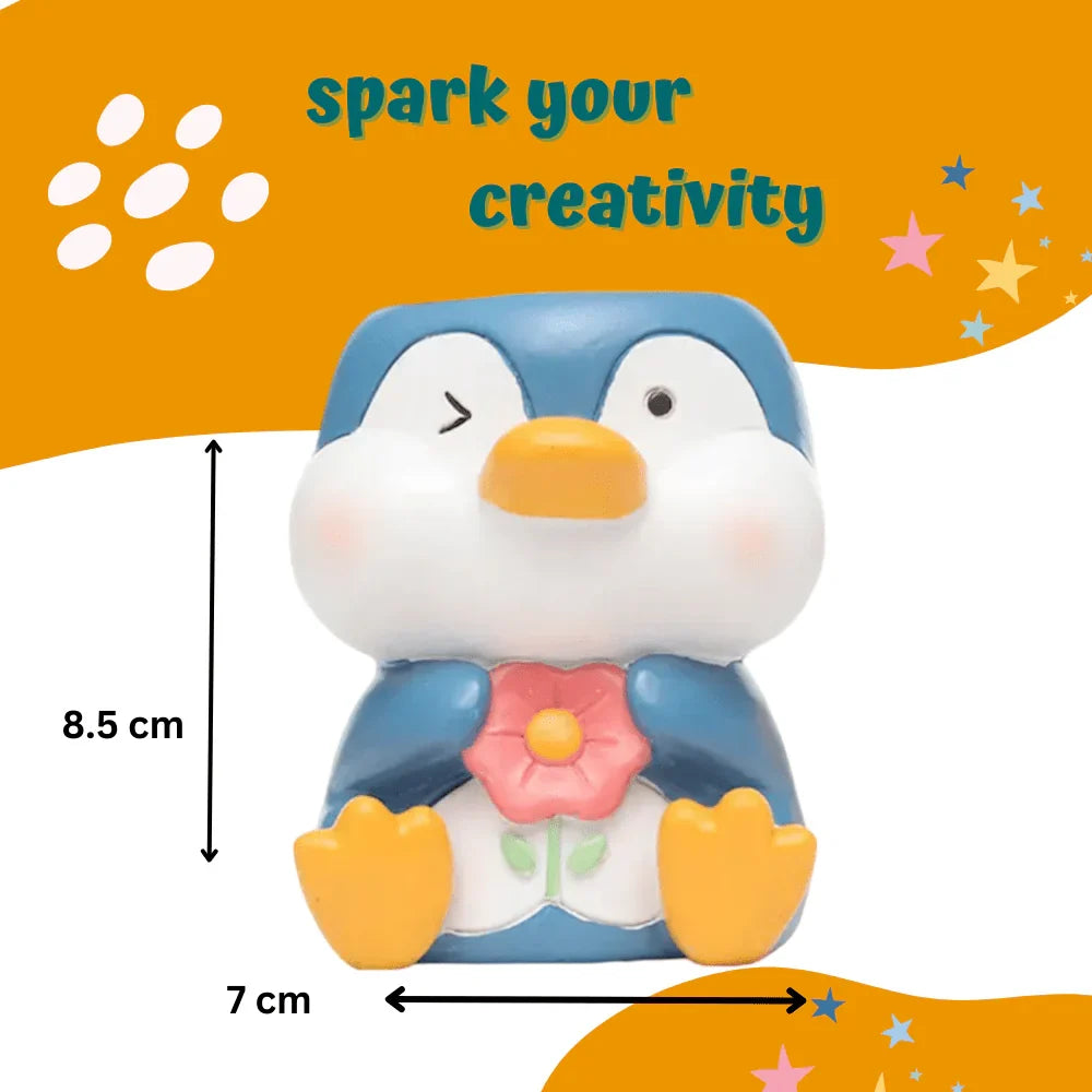 Craftopedia DIY Paint Your Own Pen Stand - Penguin