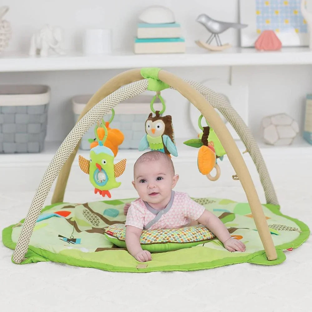 Skip Hop Treetop Friends Baby Activity Gym - Tummy Time, Overhead Play, Playmat | 17 Developmental Activities