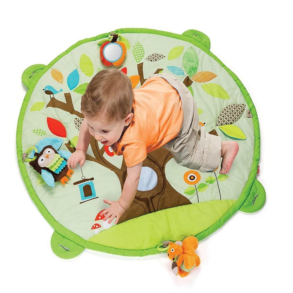 Skip Hop Treetop Friends Baby Activity Gym - Tummy Time, Overhead Play, Playmat | 17 Developmental Activities