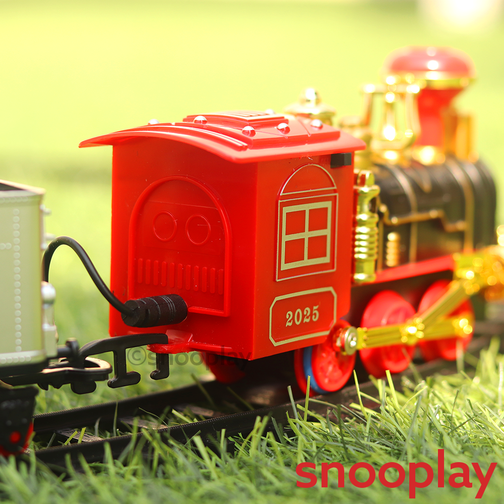 Smoke Engine Toy Train Trackset with Light & Sound - 12 Pieces (3-6 Years)