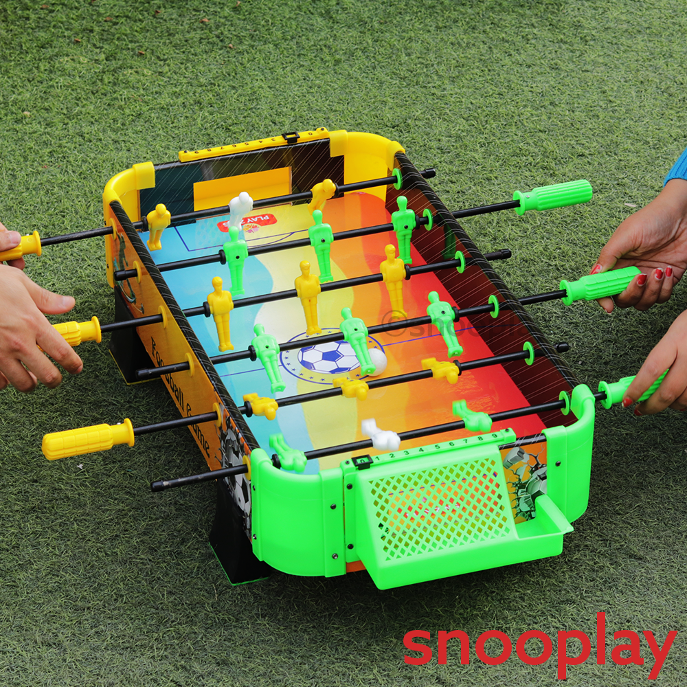 Play Zing 3 in 1 Big Table-Top Foosball, Ludo & Snake Ladder - The Ultimate Shutdown (5-10 Years) | Assorted Colours