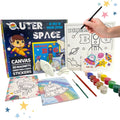 Craftopedia 4 In 1 Canvas Set - Outer Space with 3D Magnets Greeting Cards Stickers