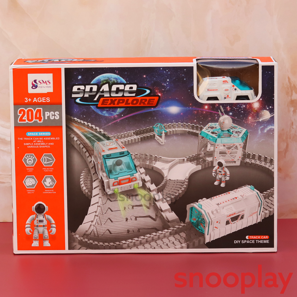 SMS Play & Smile Space Explore Train Track Set | Battery Operated - 204 Pieces (3-8 Years)