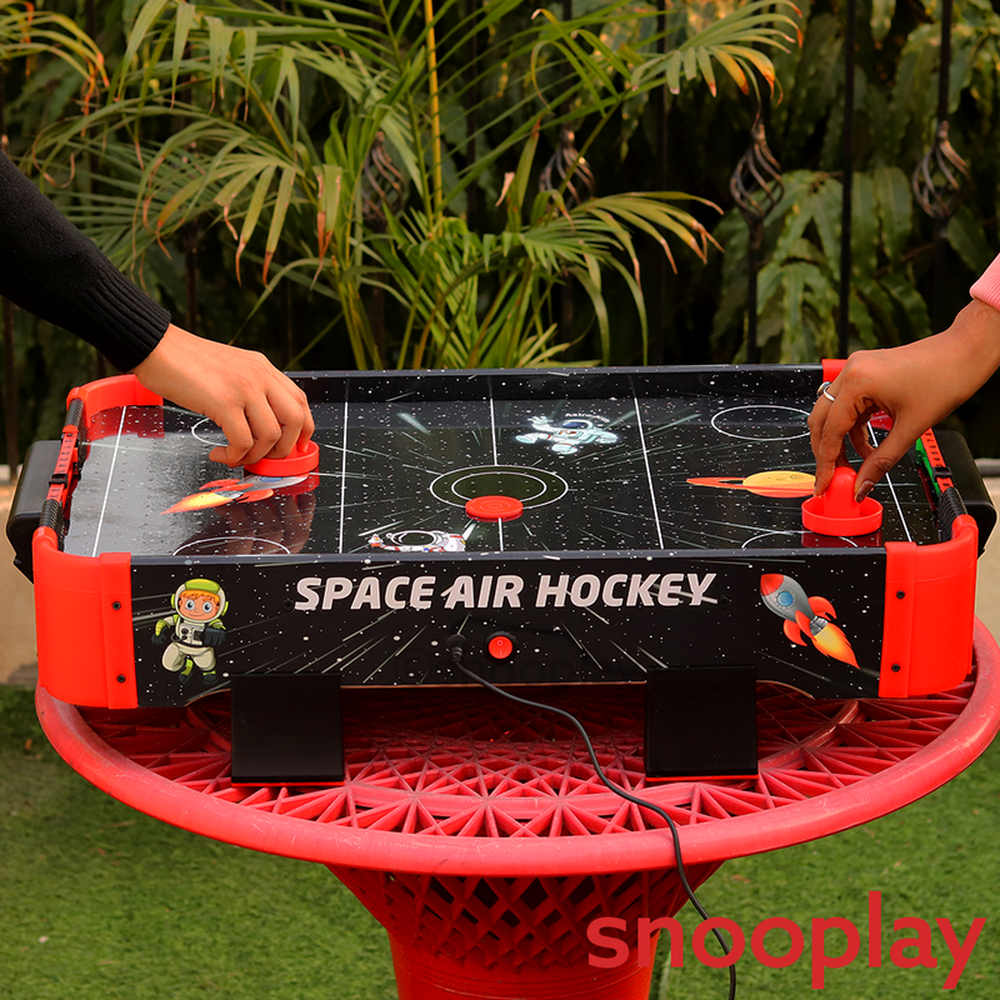 Simarr Space Air Hockey Set with 1 Charger, 2 Pucks & Paddles (5 Years Till Grown Ups)