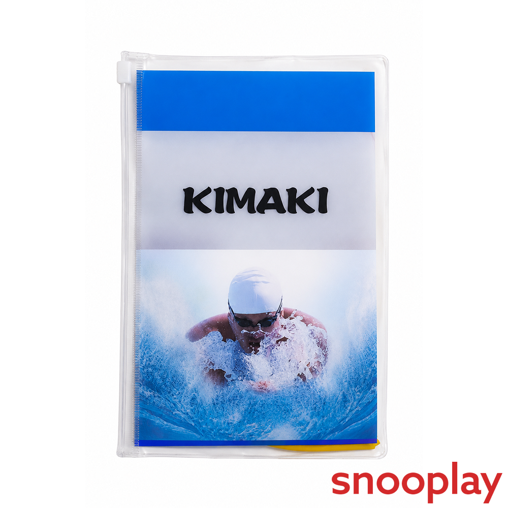 Kimaki Silicone Swimming Cap - Stretchable, Comfortable & Water-Resistant | Yellow & White