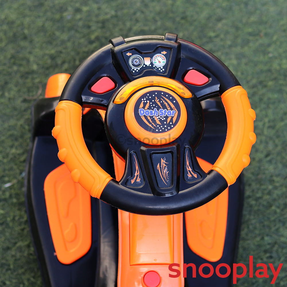 Dash Star Manual Push Ride On Swing Car | Music & Light