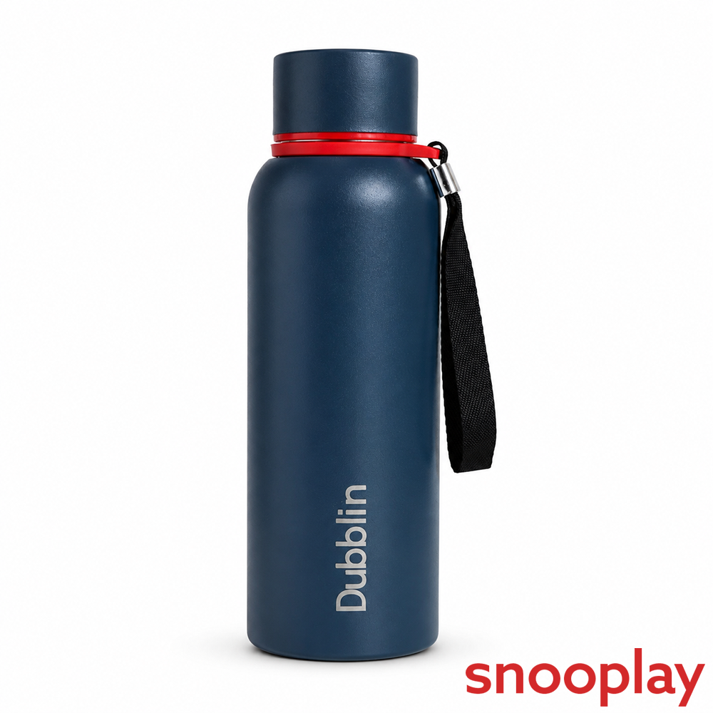 Dubblin Tango Insulated Stainless Steel Water Bottle - 550ml | Keeps Water Hot & Cold - Dark Blue