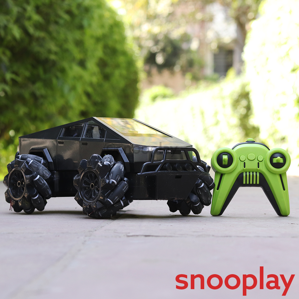 Remote Control Drift Tesla Pickup Truck - 360° Rotation, Monster Tyres, LED Lights & Powerful Sound | 1:12 Scale (6-10 Years) | Assorted Colors