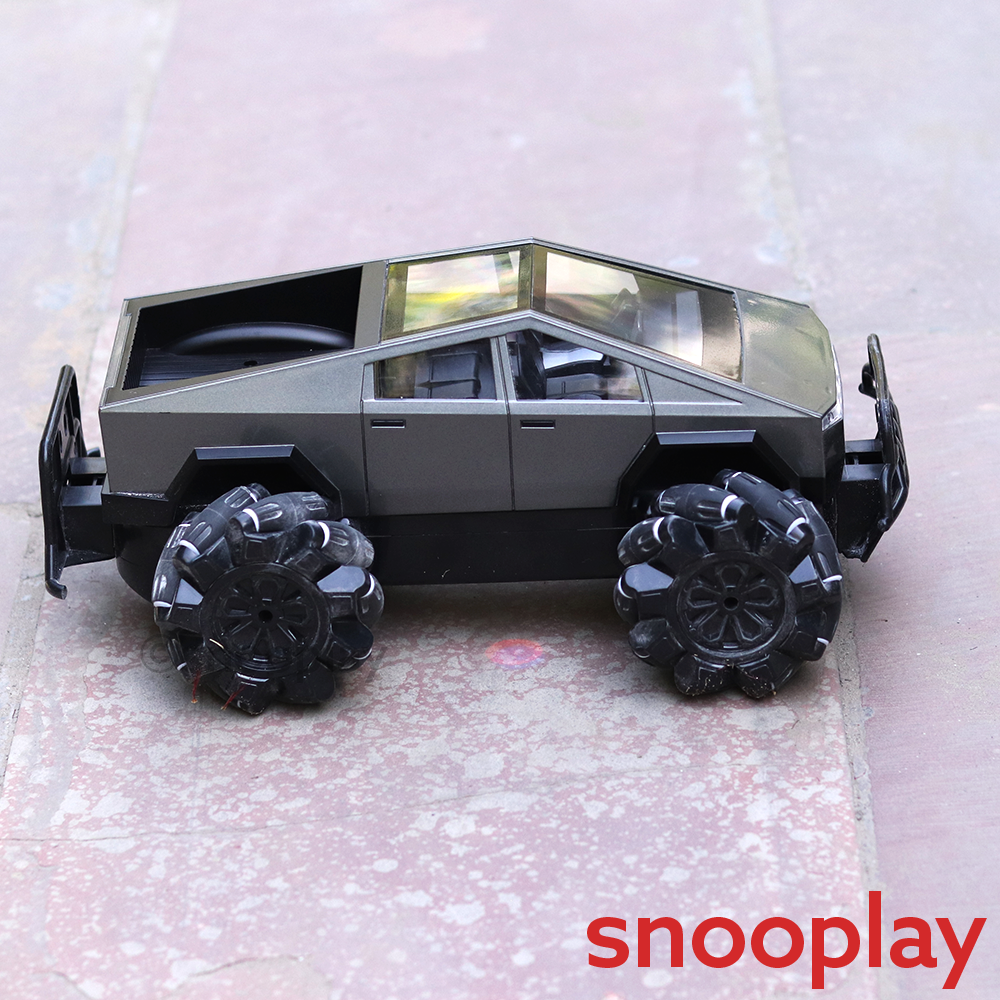 Remote Control Drift Tesla Pickup Truck - 360° Rotation, Monster Tyres, LED Lights & Powerful Sound | 1:12 Scale (6-10 Years) | Assorted Colors