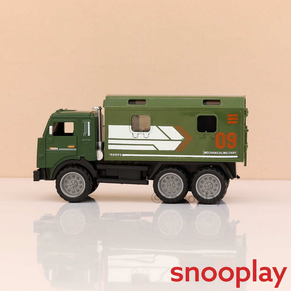 Big Fun Toys Pull Back Military Troops Diecast Truck | Openable Doors, Light & Sound (3 Years till Grown Ups)