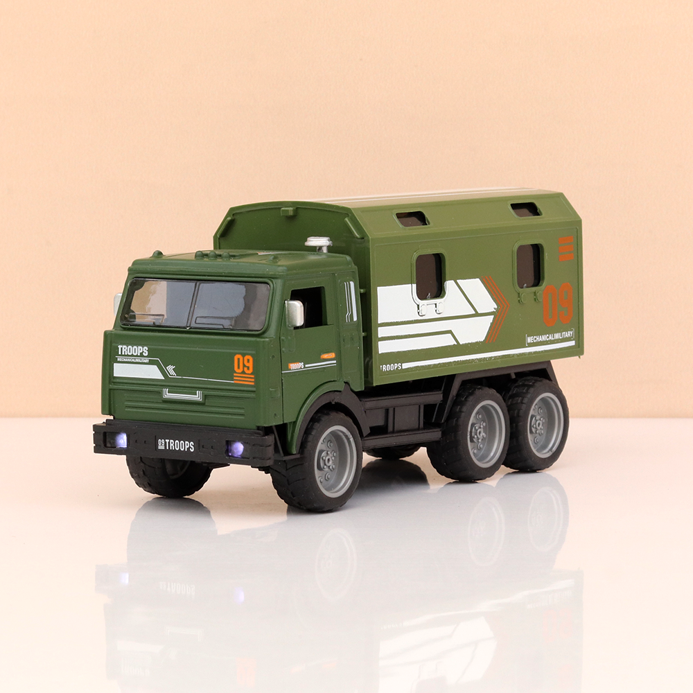 Big Fun Toys Pull Back Military Troops Diecast Truck | Openable Doors, Light & Sound (3 Years till Grown Ups)