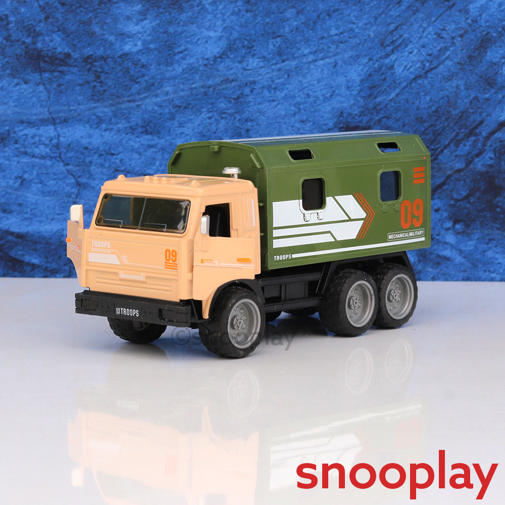 Big Fun Toys Pull Back Military Troops Diecast Truck | Openable Doors, Light & Sound (3 Years till Grown Ups)