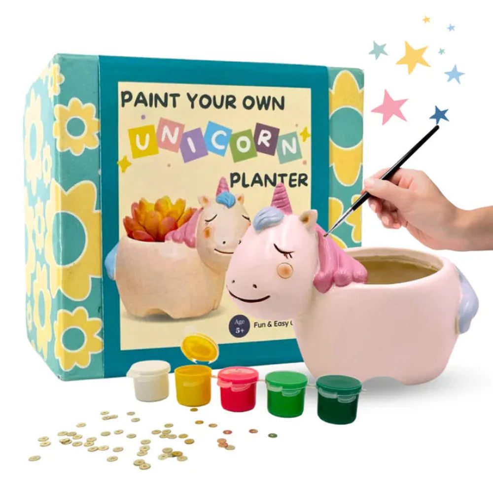 Craftopedia Paint Your Own Unicorn Planter Craft Kit (4-8 Years)