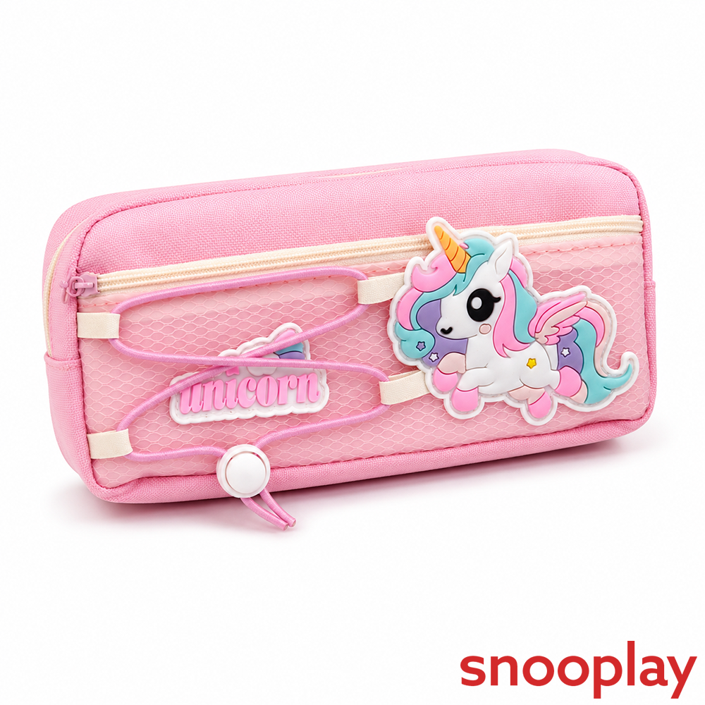 Unicorn Theme Cute Hard Case Pencil Pouch with Zipper Closure