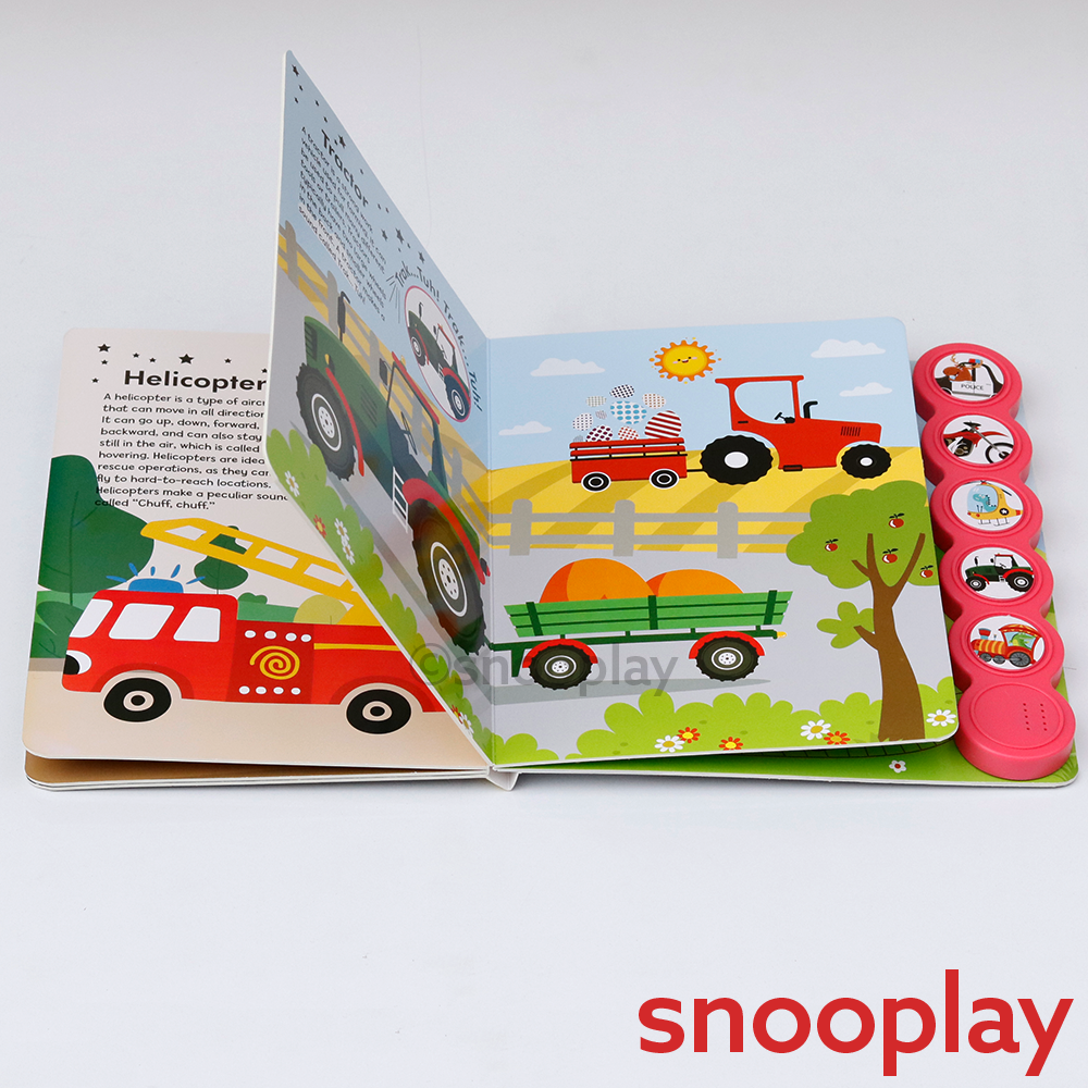 Hello Friend Noisy Vehicles - Sound Book with Stories (2-4 Years)