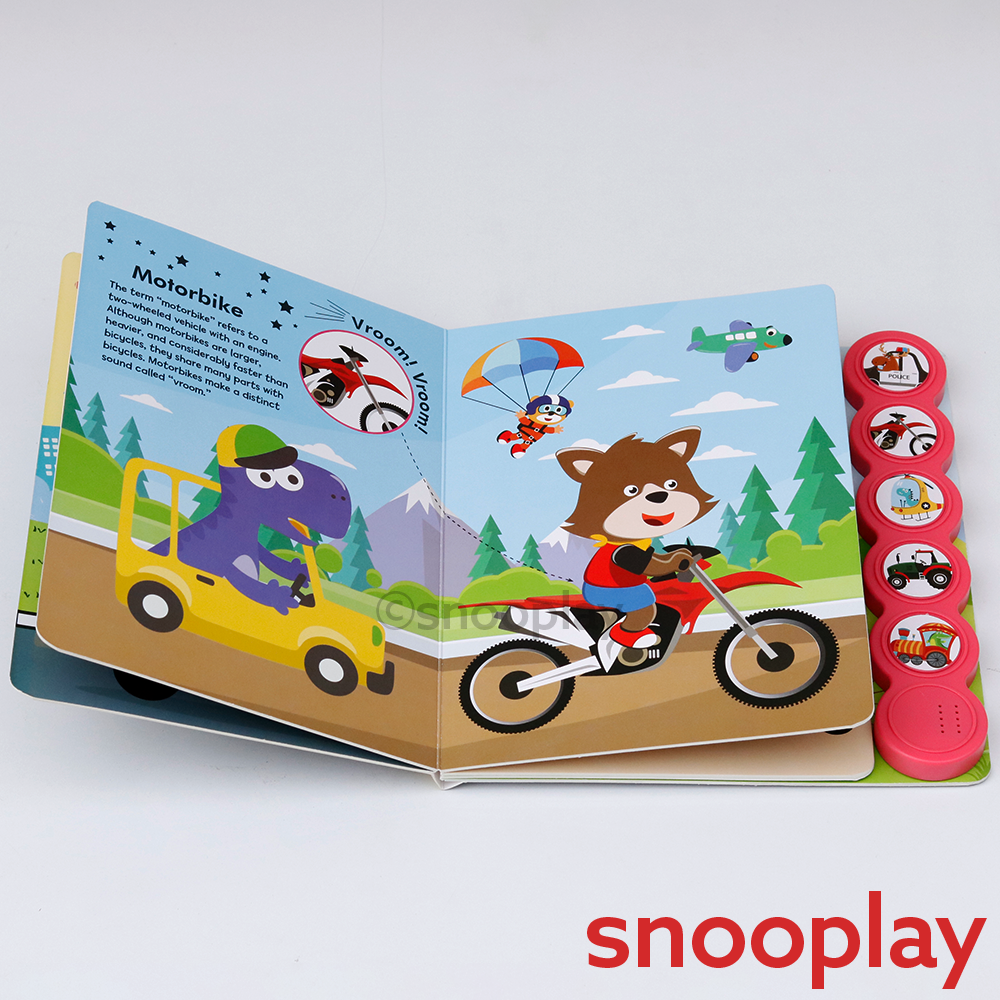 Hello Friend Noisy Vehicles - Sound Book with Stories (2-4 Years)
