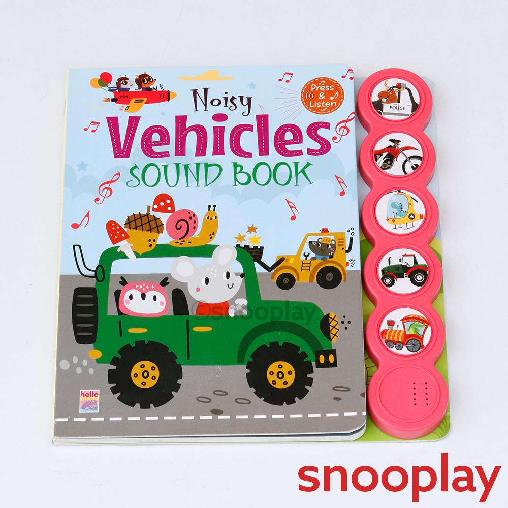 Hello Friend Noisy Vehicles - Sound Book with Stories (2-4 Years)