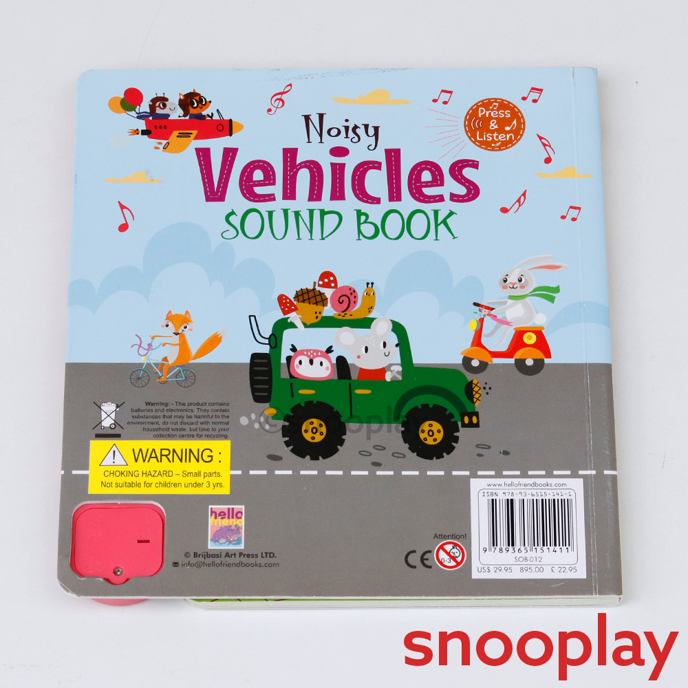 Hello Friend Noisy Vehicles - Sound Book with Stories (2-4 Years)