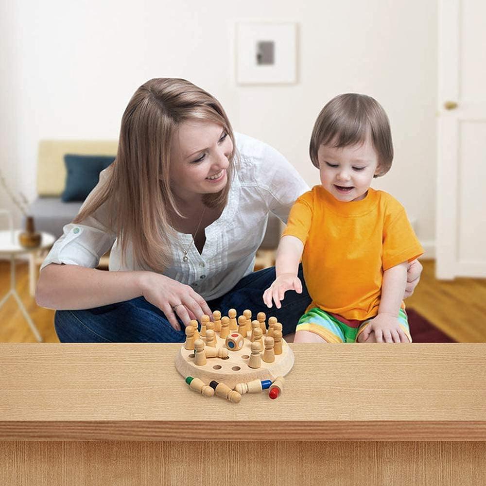 Hop N Play Wooden Memory Chess Game (3-6 Years)