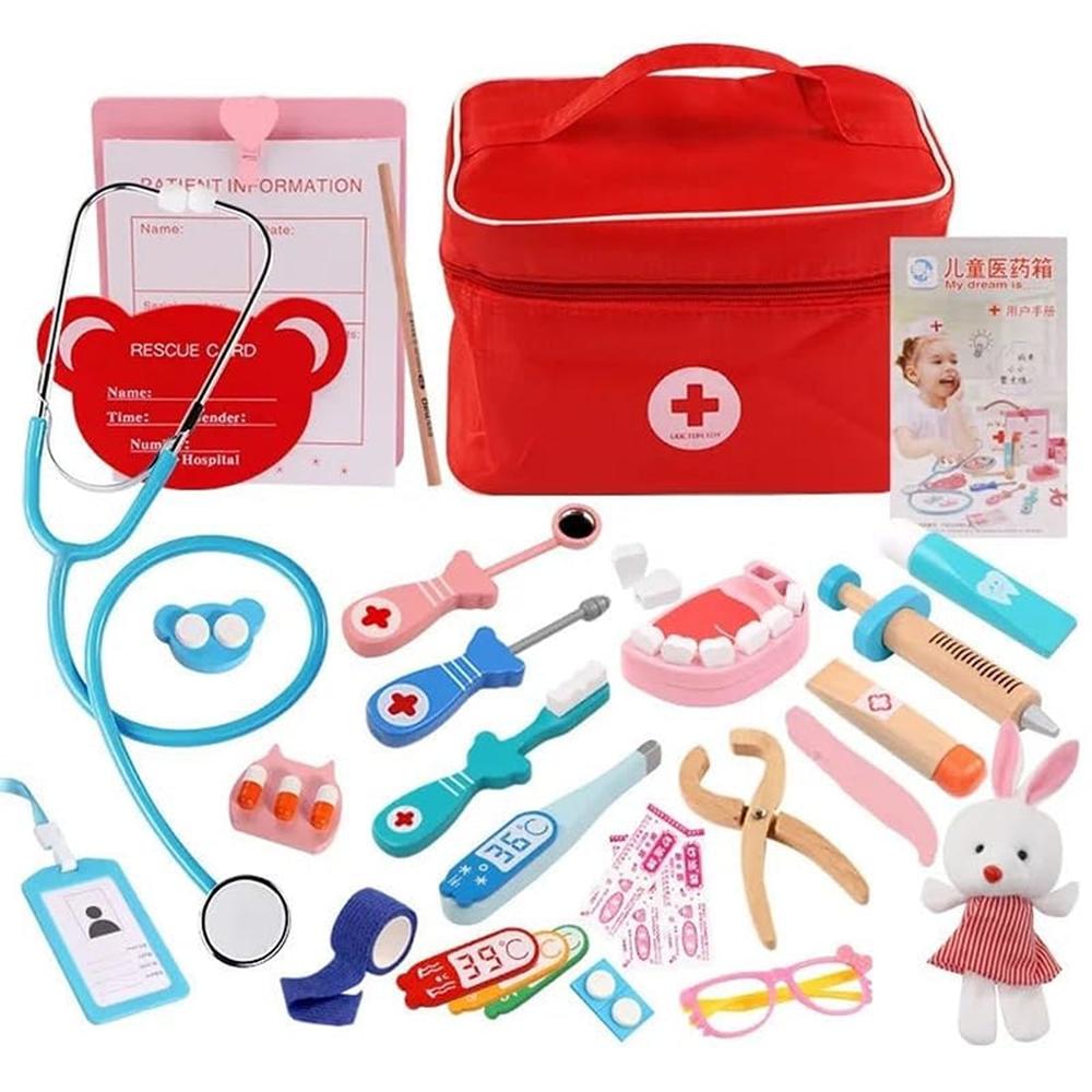 Hop N Play Doctor Pretend Play Kit with with Stethoscope & Storage Bag (3-8 Years)