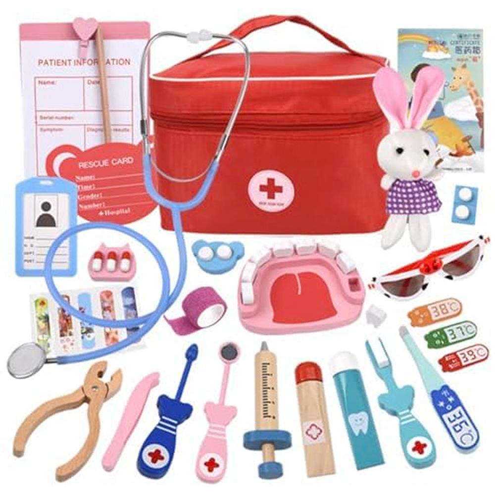 Hop N Play Doctor Pretend Play Kit with with Stethoscope & Storage Bag (3-8 Years)