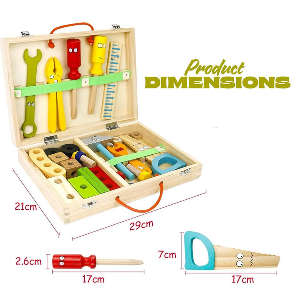 Hop N Play 34 Pieces Pretend Play Construction Kit with Storage Case (3-8 Years)