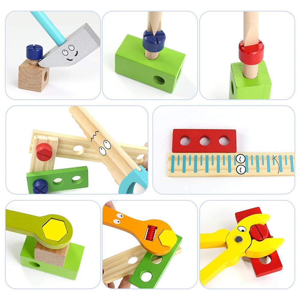 Hop N Play 34 Pieces Pretend Play Construction Kit with Storage Case (3-8 Years)