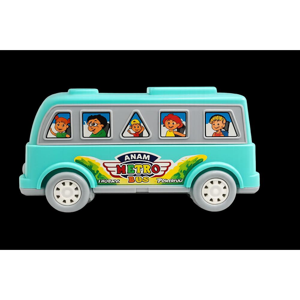 UA Toys Metro Bus - Friction Powered Toy Bus with sound | Sea Green