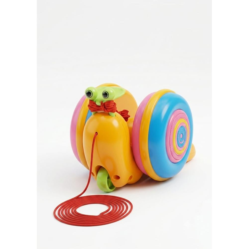UA Toys Pull-Along Snail Toy with Pull String - Yellow & Pink