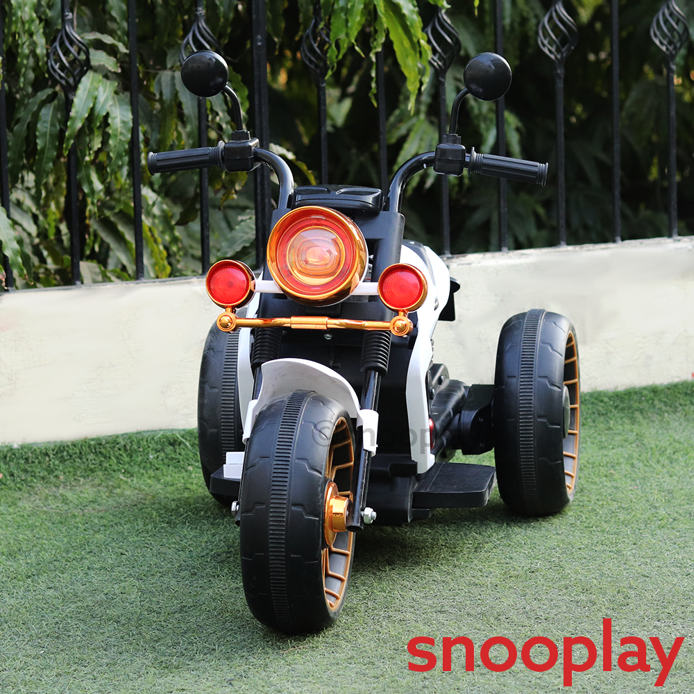 Parental & Self Control | Battery Harley Ride-On Bike | Foot Accelerator, Bluetooth Connectivity, Honk, Music & Light (2.5-8 Years)