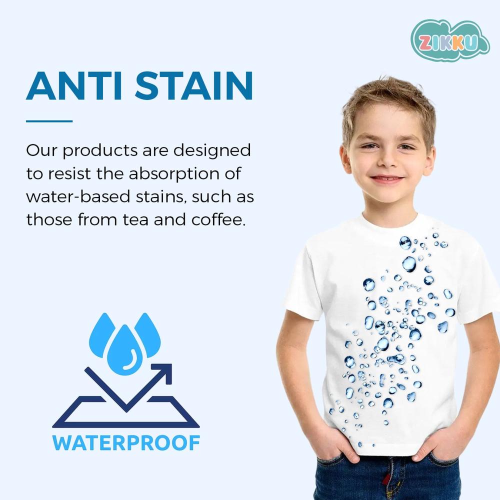 Zikku Water Resistant/Repellent T-Shirt for Kids (White)