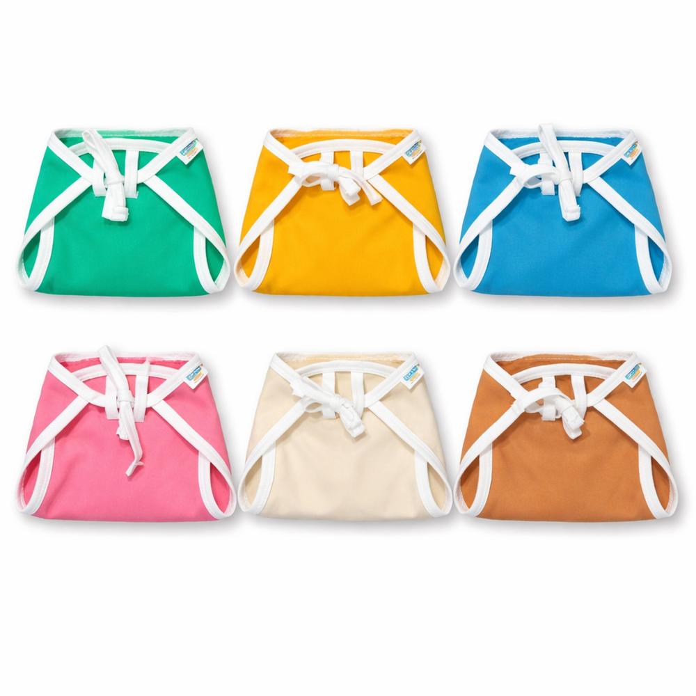 Zikku Washable Cotton Cloth Nappies for Newborn (Pack of 6) | 0-6 Months