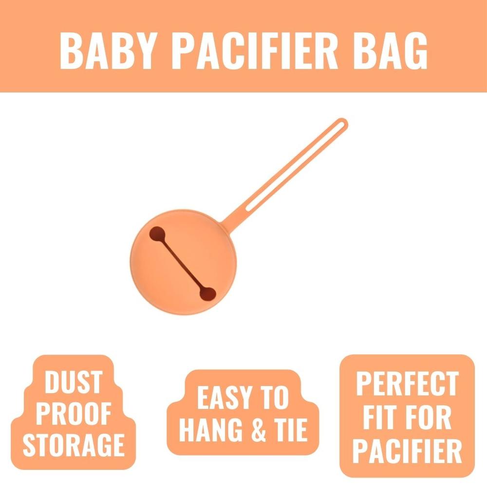 Zikku Baby Pacifier with Storage Case - Orange