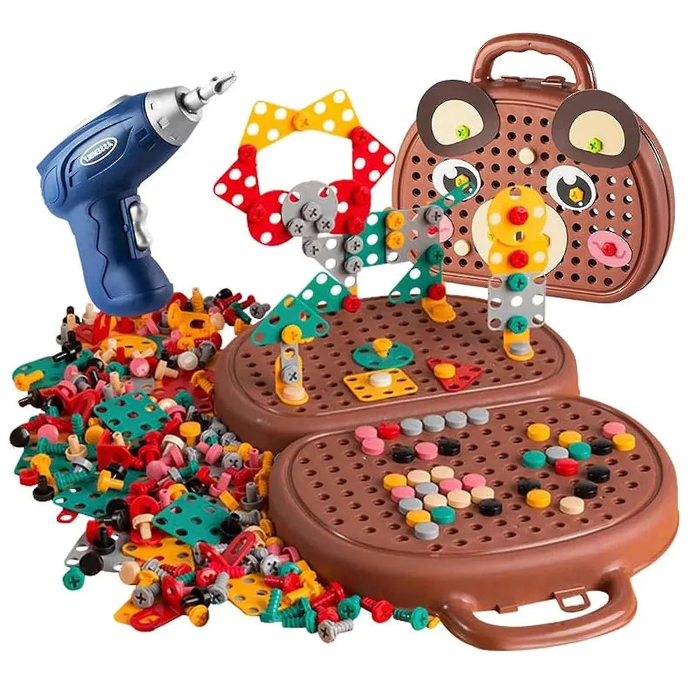 Kidology Assembly Toolbox Baby Puzzle Electric Drill Screwdriver - 203 Pieces