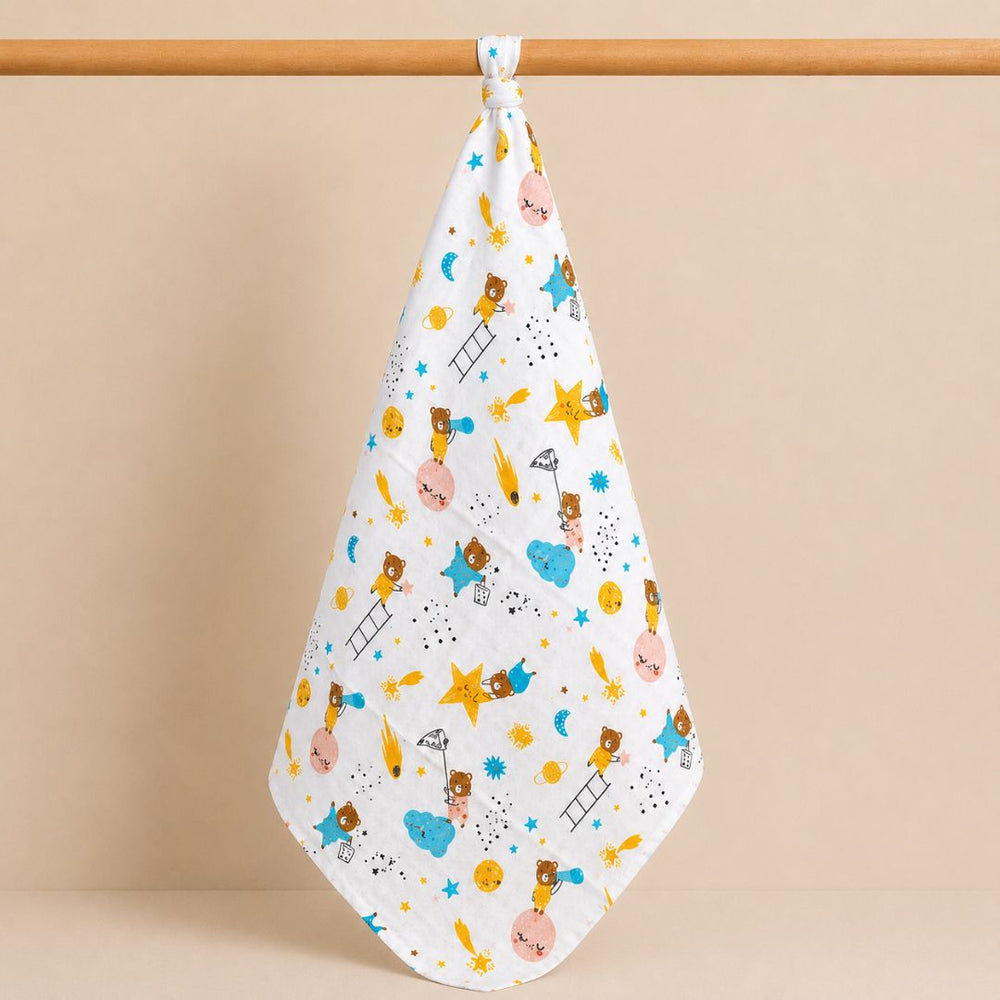 Zikku Set of 3 Baby Muslin Swaddle Wraps - 100% Cotton Multpurpose Baby Blanket