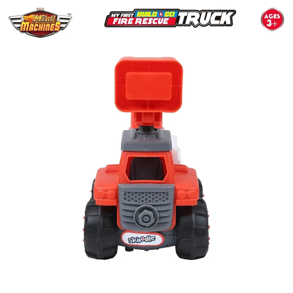 Skoodle Mini Machines Build & Go Fire Rescue Truck Toy - White
