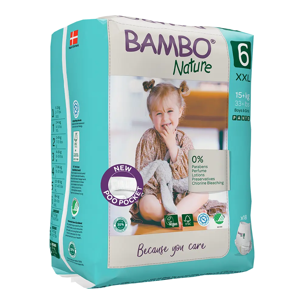 Bambo Nature (6-XXL) Pants | 18 Pants | 15+ Kg | 33+ lbs