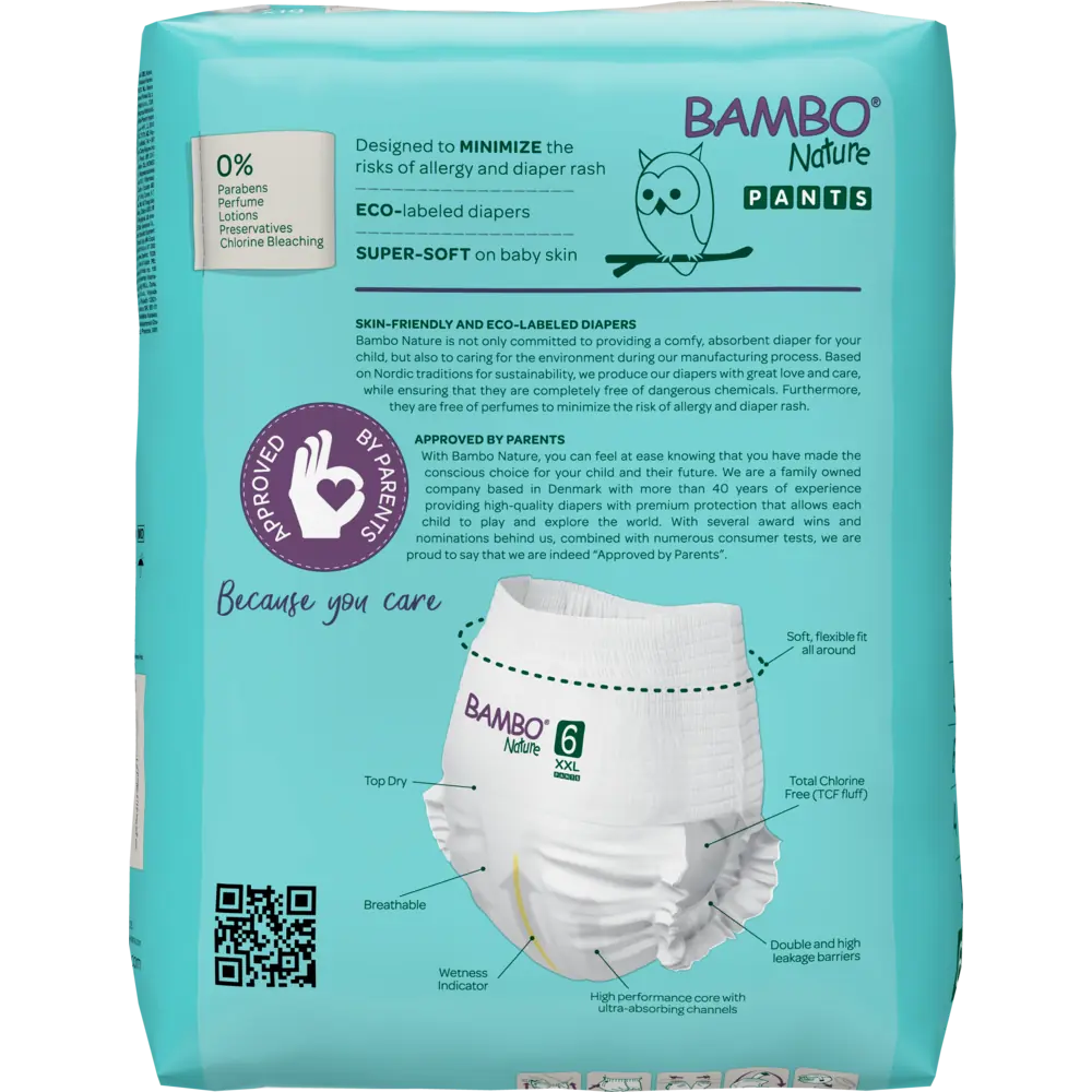 Bambo Nature (6-XXL) Pants | 18 Pants | 15+ Kg | 33+ lbs