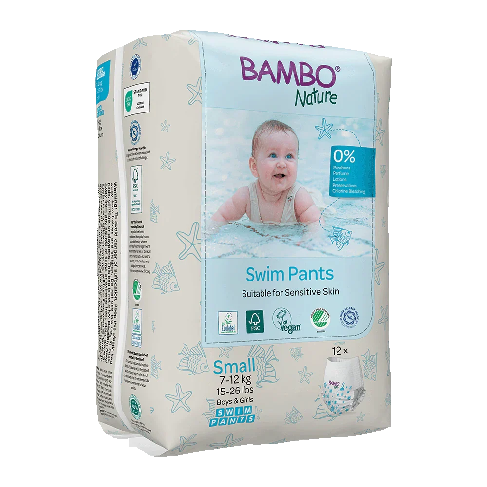 Bambo Nature (Small) Swim Pants | 12 Pants | 7-12 Kg | 15-26 lbs