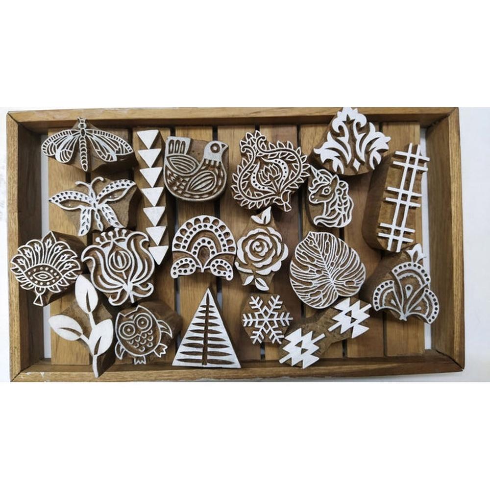 Active Hands DIY Block Printing Craft Kit | Fun Stamps & Ink (8 Years till Grown Ups)