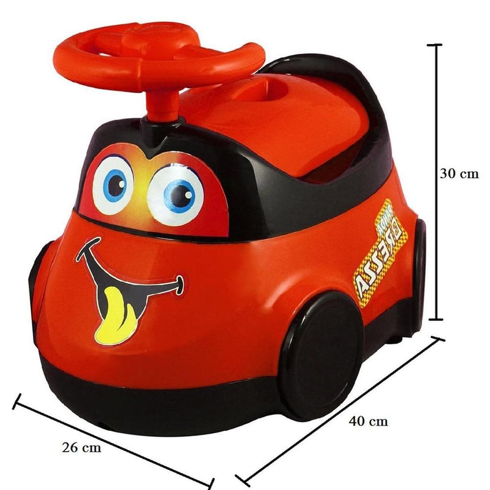 Muren Breeza Potty Training Seat - Red | Easy Grip Handles | Car (9 Months - 1.5 Years)