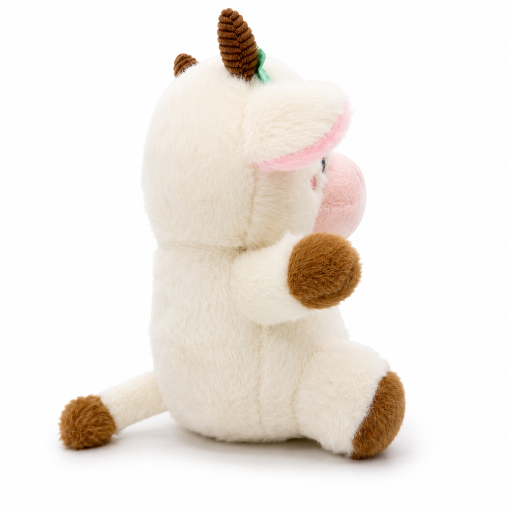 Furry Pals Cow Sitting Plush Soft Toy - 21cm