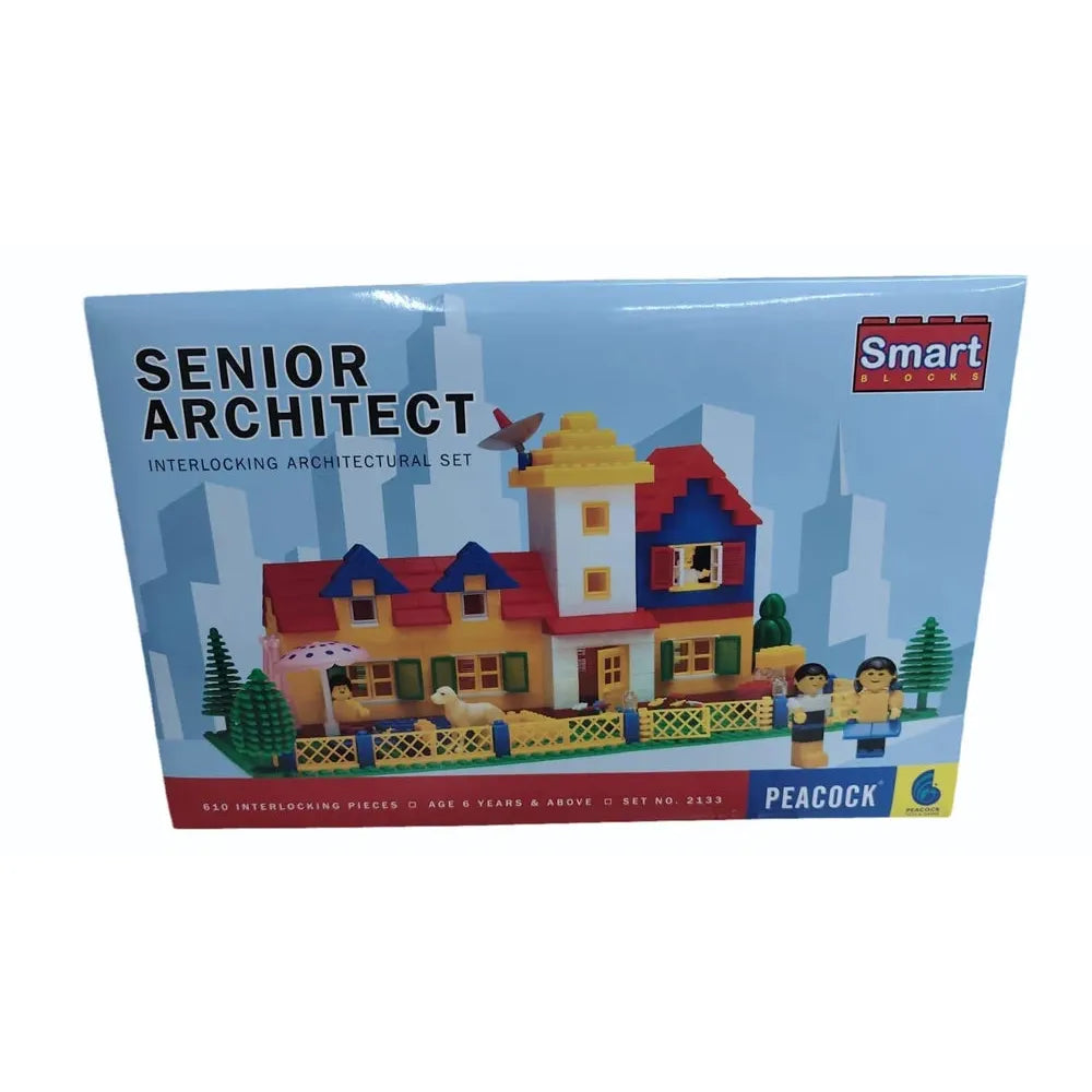 Peacock Toys & Games Smart Blocks Senior Architect Interlocking Architectural Set (610 Pieces) – Set No. 2133
