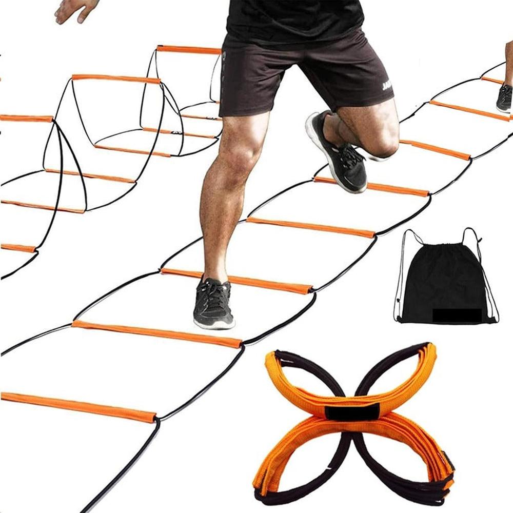Hop N Play 4 Rung Agility Training Ladder | Foldable, Instant Set up & Tangle Free (6 Years till Grown Ups)