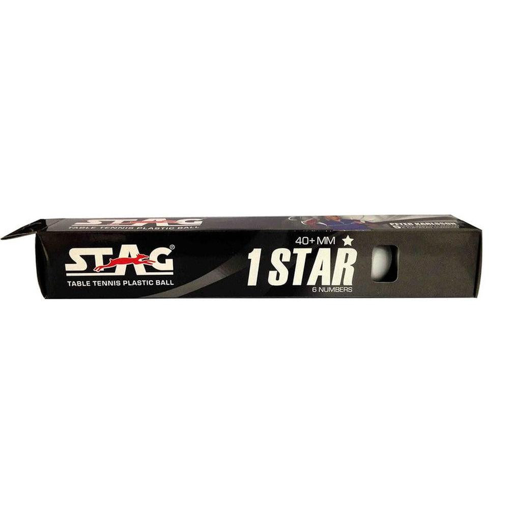 Stag Global Set of 6 Table Tennis Training Balls | 1 Star (9 Years till Grown Ups) | White