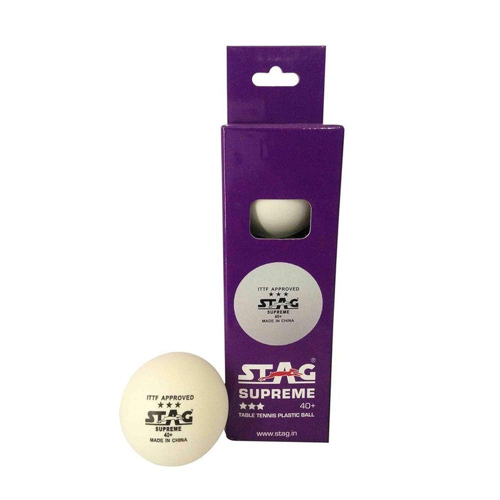 Stag Global 3 Star Supreme Table Tennis Balls | IITF Approved | Pack of 3 (9 Years till Grown Ups)