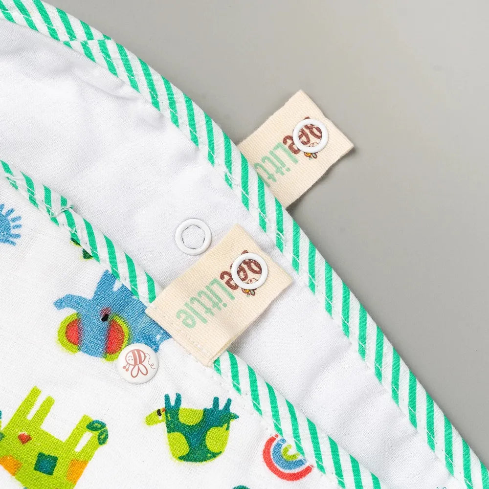 Beelittle Jungle Wingle Burp Cloth Cum Bib