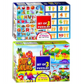 FunBlast Set of 6 Wooden Puzzle - ABC, 123, Fruits, Numbers, Animals, Vehicles & Alphabet (1-3 Years)